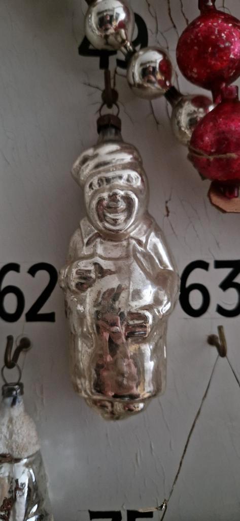 oude zilveren kerstbal~matroos~mannetje, Diversen, Kerst, Gebruikt, Ophalen of Verzenden