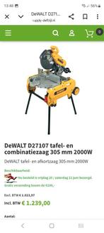 DEWALT ZAAGTAFEL, Ophalen, Zo goed als nieuw, 1200 watt of meer, 70 mm of meer