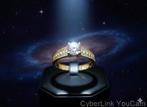 16492 Schitterend Juweel: 14K Geelgouden Ring met Zirkonia's, Ophalen of Verzenden, Zo goed als nieuw, 17 tot 18, Met edelsteen