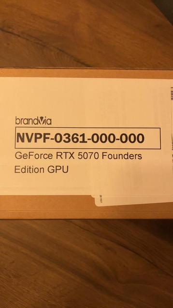 *SEALED* NVIDIA RTX 5070 Founders Edition 12GB videokaart beschikbaar voor biedingen