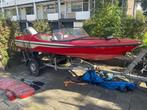 Placom speedboot 50 pk 2 takt Evinrude + trailer, Watersport en Boten, Ophalen, Gebruikt, Motor en Techniek, Motorboot