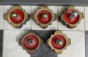 70 jaren 5 FAT LAVA Keramieken wand lampen Hustadt Leuchten  beschikbaar voor biedingen