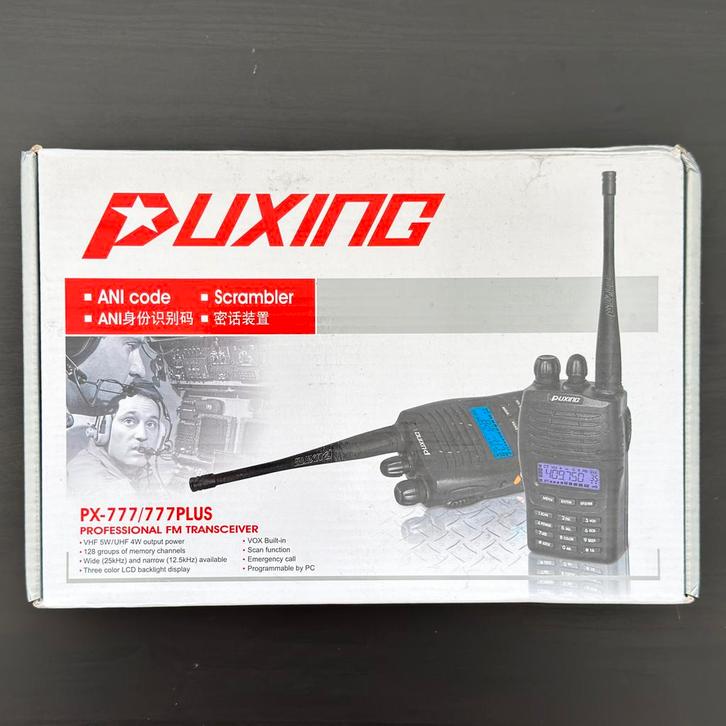 Puxing PX-777 VHF/UHF Portofoon ZGAN Compleet, Telecommunicatie, Portofoons en Walkie-talkies, Zo goed als nieuw, Portofoon of Walkie-talkie