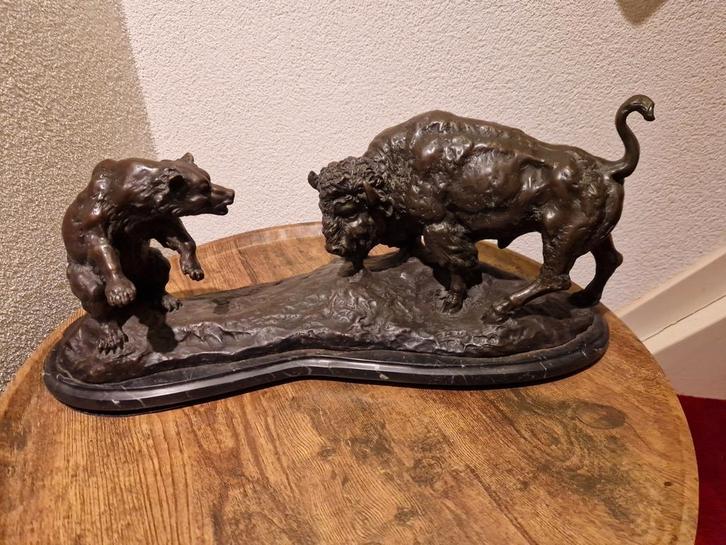 Groot Bronzen beeld van Antoine-Louis Barye, Antiek en Kunst, Kunst | Beelden en Houtsnijwerken, Ophalen