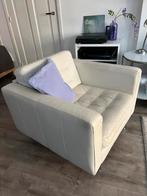 leren IKEA fauteuil ( wit), Huis en Inrichting, Fauteuils, Ophalen, Gebruikt, Strak, Modern, 75 tot 100 cm