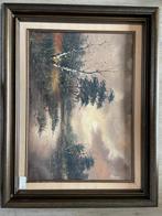 Schilderij: Landschap met bomen, Antiek en Kunst, Kunst | Schilderijen | Klassiek, Ophalen