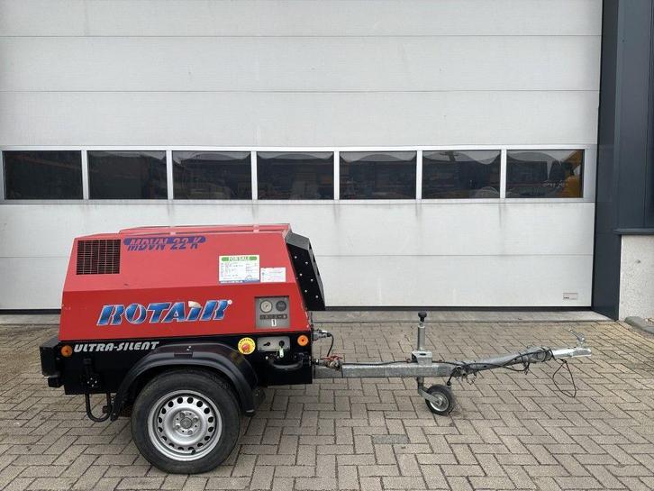 Rotair MDVN 22 K Kubota 2000 L / min 6.5 Bar Mobiele Diesel, Zakelijke goederen, Machines en Bouw | Pompen en Compressoren, Ophalen of Verzenden