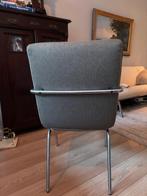 Vier Gelderland grijze eetkamerstoelen (model 6425), Huis en Inrichting, Stoelen, Ophalen, Gebruikt, Vier, Grijs