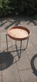 opvouwbare bijzettafel, Minder dan 55 cm, Gebruikt, Rond, Hout