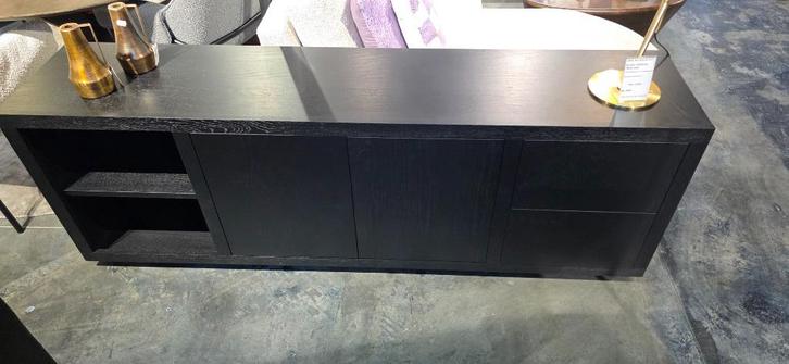 Strak, stijlvol en tijdloos – Zwart Dressoir, Huis en Inrichting, Kasten | Dressoirs, Zo goed als nieuw, 200 cm of meer, 25 tot 50 cm