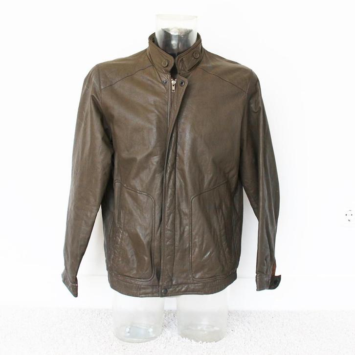 Echt Lederen Vintage Jas* (L) € 45,-, Kleding | Heren, Jassen | Winter, Zo goed als nieuw, Maat 52/54 (L), Bruin, Ophalen of Verzenden