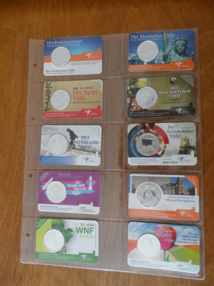 Div. 5 + 10 euro munten in coincard, Postzegels en Munten, Munten | Nederland, Losse munt, Euro's, Ophalen of Verzenden