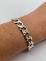 V4 Prachtige zilveren armband gourmet schakel, Sieraden, Tassen en Uiterlijk, Armbanden, Ophalen of Verzenden, X, Zilver, Zilver