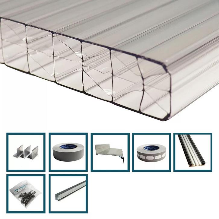Nieuwe diverse polycarbonaat platen. Sla je slag., Tuin en Terras, Bergingen en Tuinkasten, Nieuw, Overige typen, Kunststof, Ophalen