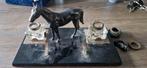 antiek inktstel inktpot met bronzen paard, Ophalen of Verzenden