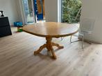Grenen Uitschuifbare Eettafel: moet weg!, Huis en Inrichting, Tafels | Eettafels, Ophalen, Gebruikt, 100 tot 150 cm, Rond
