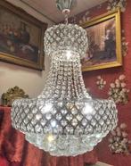 Kristallen kroonluchter / zakkroonluchter swarovski - zilver, Huis en Inrichting, Lampen | Kroonluchters, Ophalen of Verzenden