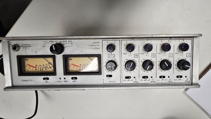 Vintage E.A.R. France micromix portable mixer, Audio, Tv en Foto, Professionele Audio-, Tv- en Video-apparatuur, Gebruikt, Audio