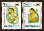 Suriname 1007/8 postfris WHO 1998, Postzegels en Munten, Postzegels | Suriname, Ophalen of Verzenden, Postfris