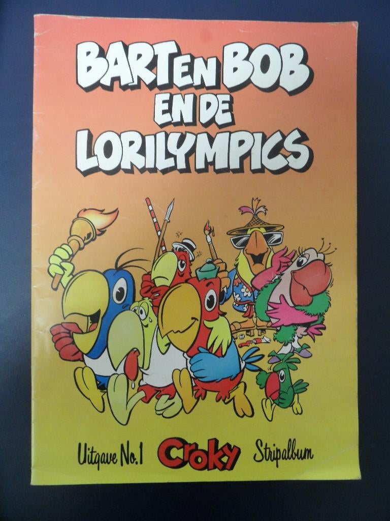 Bart en Bob en de Lorilypics. No 1. Croky. Stripalbum., Eén stripboek, Ophalen of Verzenden, Gelezen