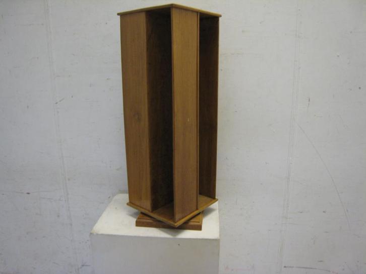 Vintage CD/DVD meubel, draaibaar, hoog 90, 30x30, Verzamelen, Muziek, Artiesten en Beroemdheden, Gebruikt