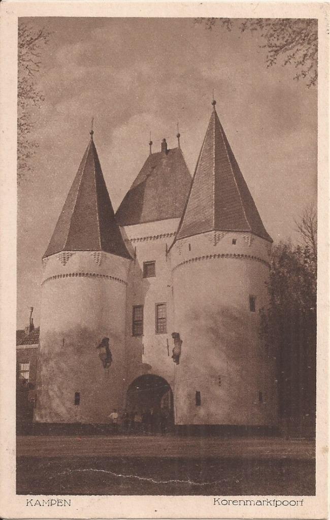 Kampen Korenmarktspoort 1926 Uitg. Arentshorst, Verzamelen, Ansichtkaarten | Nederland, Gelopen, Overijssel, 1920 tot 1940, Ophalen of Verzenden