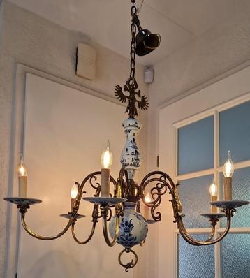Zeer Grote Oude  Delfts blauw  Kroonluchter beschikbaar voor biedingen