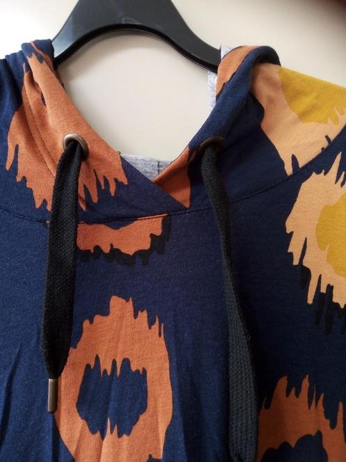 Super leuke print d.blauw hoody jurk/ tuniek maat 56, Kleding | Heren, Grote Maten, Zo goed als nieuw, Blauw, Ophalen of Verzenden
