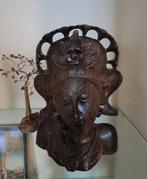 Balinees houten beeld buste van Dewi, Ophalen of Verzenden