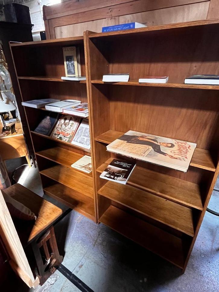 21) houten vintage open boekenkast., Huis en Inrichting, Kasten | Boekenkasten, Gebruikt, 50 tot 100 cm, 150 tot 200 cm, Minder dan 25 cm
