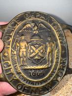 Bijzondere oude politie gesp. New York, Antiek en Kunst, Antiek | Koper en Brons, Ophalen of Verzenden
