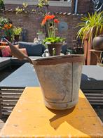 Antiek brocante vintage zinken emmer schep, Ophalen of Verzenden