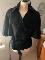 Overhesje-mantelstof- haute couture, Ophalen of Verzenden, Zo goed als nieuw, Maat 38/40 (M), Zwart