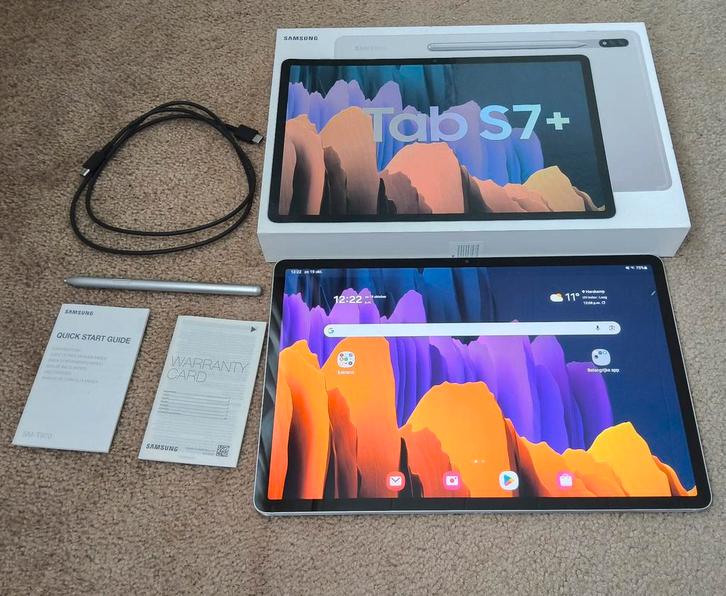 Samsung Galaxy Tab S7 Plus - Top Tablet!, Computers en Software, Android Tablets, Zo goed als nieuw, Wi-Fi, 12 inch, 128 GB, Uitbreidbaar geheugen