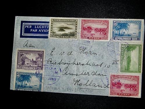 425 INDIE NOODSTEMPEL TJIDENG-KAMP, Postzegels en Munten, Brieven en Enveloppen | Buitenland, Briefkaart, Verzenden