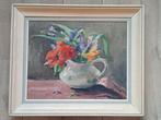 klassiek schilderij bloemenboeket in vaasje, Antiek en Kunst, Ophalen