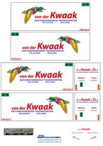 Vrachtauto decal 1:50 van der Kwaak Hillegom (combi) type 2, Hobby en Vrije tijd, Verzenden, Nieuw, Bus of Vrachtwagen, Overige merken