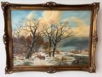 Schilderij olieverf ca 70cm, Antiek en Kunst, Ophalen