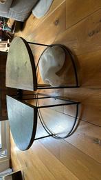 2 x halve bijzettafels, Huis en Inrichting, Tafels | Bijzettafels, Minder dan 45 cm, Minder dan 55 cm, Rond, Ophalen of Verzenden