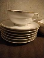 Set van 6 mooie oude theekopjes, Ophalen of Verzenden