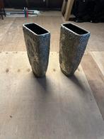 2 Kunststof Bloemenpotten met Decoratief Design, Ophalen, Kunststof, Gebruikt, Binnen
