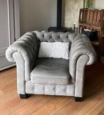 Chesterfield Fauteuil Buffelleer - Zeer Goede Staat, Huis en Inrichting, Fauteuils, Ophalen of Verzenden, Zo goed als nieuw, Leer