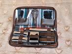 Vintage herenverzorgingsset, scheerset leder etui, jaren '40, Ophalen of Verzenden