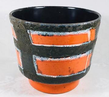Vintage design modernist brutalist keramiek bloempot beschikbaar voor biedingen