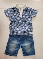 Jongensset polo(anytime) + jogjeans short mt 122/128, Gebruikt, Ophalen of Verzenden, Setje, Jongen