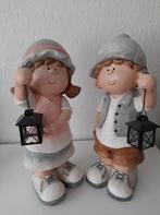 2 Leuke Poppen Meisje en Jongetje 44 CM, Verzamelen, Beelden en Beeldjes, Ophalen of Verzenden, Zo goed als nieuw, Mens