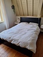 Malm bed met lades en matras, Ophalen of Verzenden, 140 cm, Zo goed als nieuw, Hout