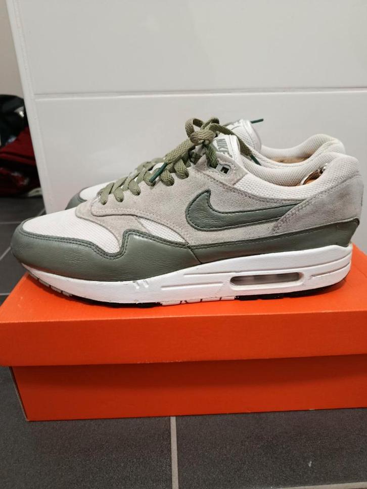 Nike Air Max 1 Mica Green 46 / 12, Kleding | Heren, Schoenen, Gedragen, Sneakers of Gympen, Wit, Ophalen of Verzenden