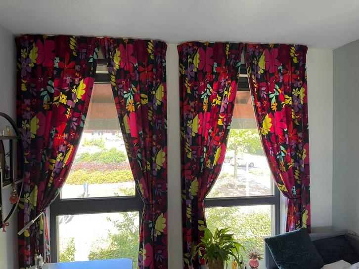 Mooie gordijnen, kamerhoog, Huis en Inrichting, Stoffering | Gordijnen en Lamellen, Gebruikt, 200 cm of meer, 200 cm of meer, Overige kleuren
