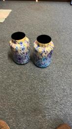 Twee vazen, Huis en Inrichting, Woonaccessoires | Vazen, Ophalen, Minder dan 50 cm, Groen, Glas